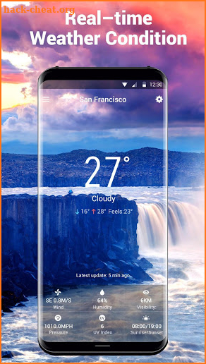 Weather widget with shortcuts screenshot