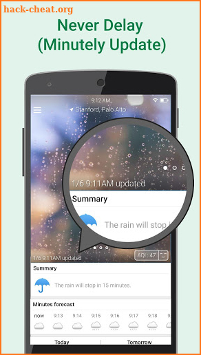 WeatherClear - Ad-free Weather, Minute forecast screenshot