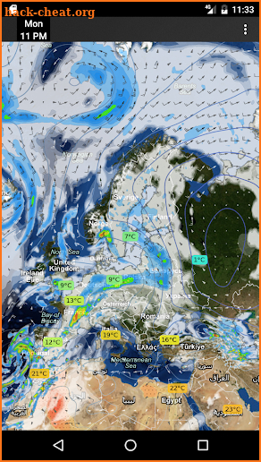 WeatherMap+ screenshot