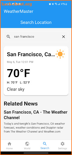 WeatherMaster screenshot