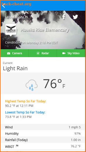WeatherSTEM screenshot