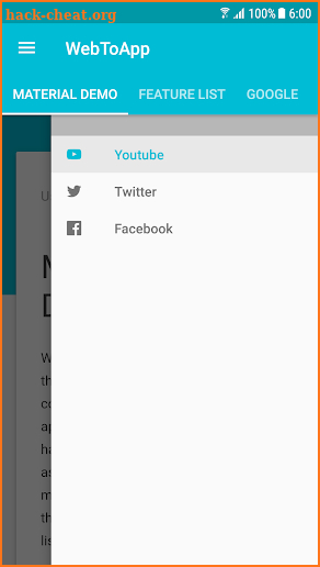 Web to App Template screenshot
