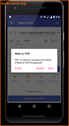 Web to PDF Converter screenshot
