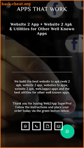 Web2App SuperPro screenshot