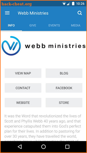 Webb Ministries screenshot