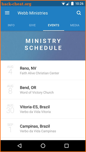Webb Ministries screenshot