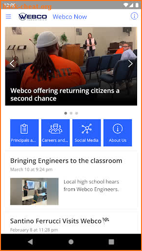Webco's Trusted Teammate App screenshot