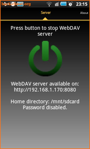 WebDAV Server screenshot