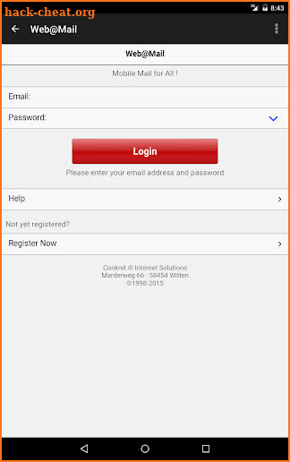 Web@Mail - mobile Mail screenshot