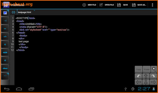 WebMaster's HTML Editor screenshot