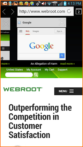 Webroot SecureWeb Browser screenshot