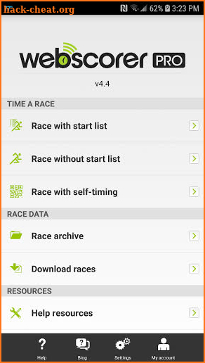 Webscorer Race & Lap Timer screenshot