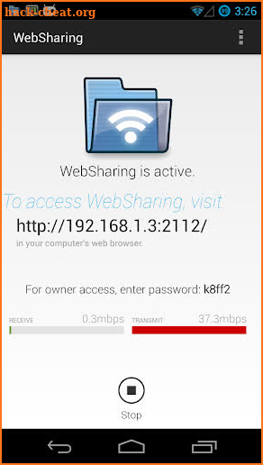 WebSharing (WiFi File Manager) screenshot