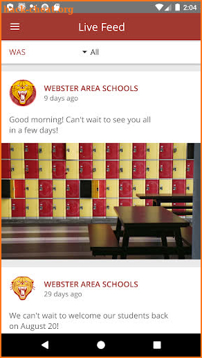 Webster Area Schools screenshot