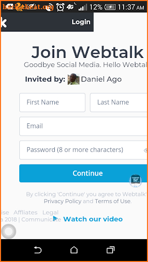 Webtalk Social 2018 screenshot