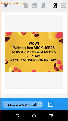 Webtalk Social Browser 2018 screenshot
