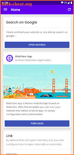 WebView Android App screenshot