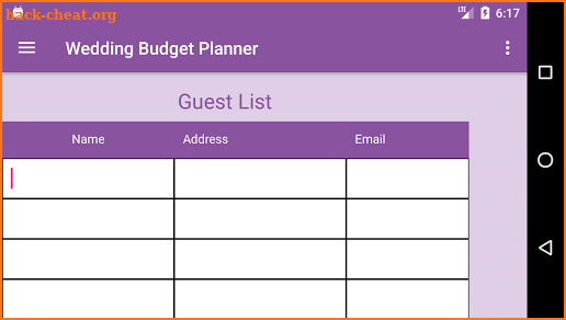 Wedding Budget Planner screenshot