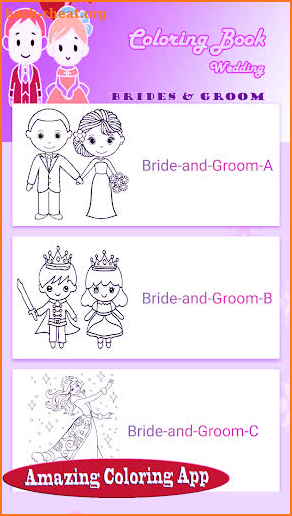 Wedding Coloring Book Brides and Groom screenshot