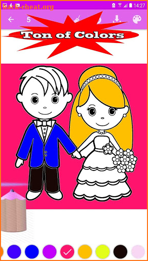 Wedding Coloring Book Brides and Groom screenshot