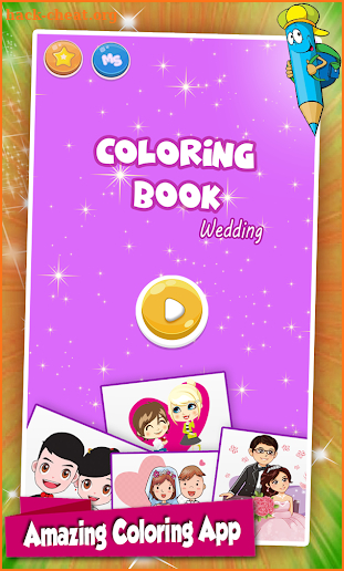 Wedding Coloring Pages Bride And Groom screenshot
