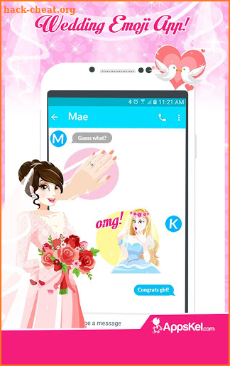 Wedding Emoji Stickers- Bride & Groom Marriage App screenshot
