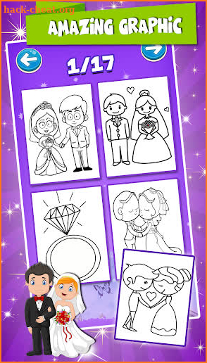 Wedding Glitter Coloring Pages For Kids screenshot