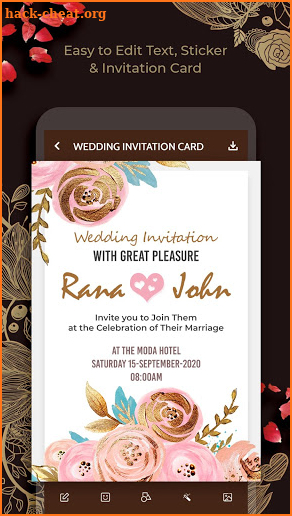 Wedding Invitation Card Maker - Creator (RSVP) screenshot
