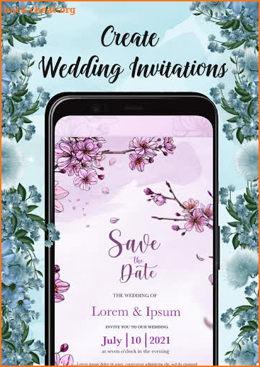 Wedding invitation maker screenshot