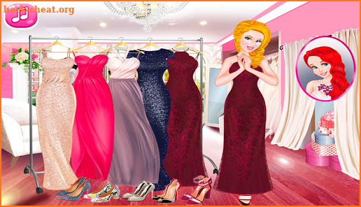 Wedding shopping mall game Princess bride dress up screenshot