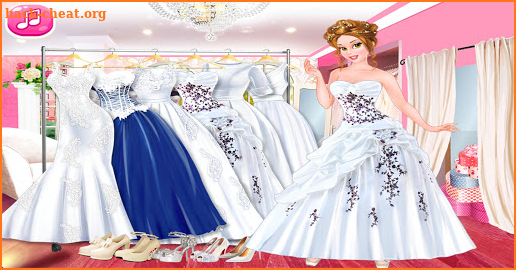 Wedding shopping mall game Princess bride dress up screenshot