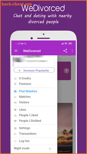 WeDivorced - Chat and dating with divorced people screenshot