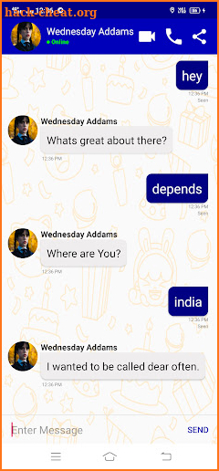 Wednesday Addams Call & Chat screenshot