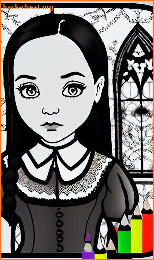 Wednesday Addams Coloring Book screenshot