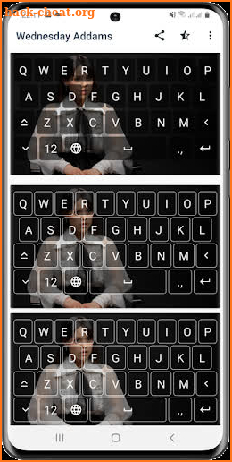 Wednesday Addams Keyboard screenshot