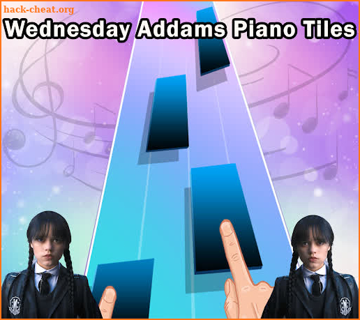 Wednesday Addams  piano tiles screenshot