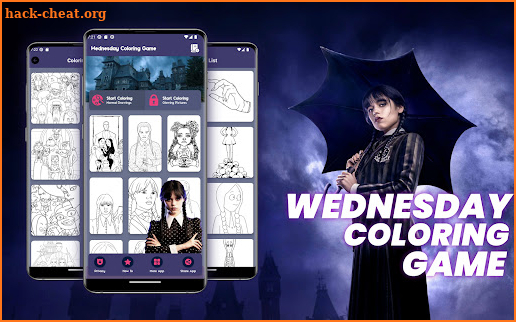 Wednesday Coloring Game screenshot