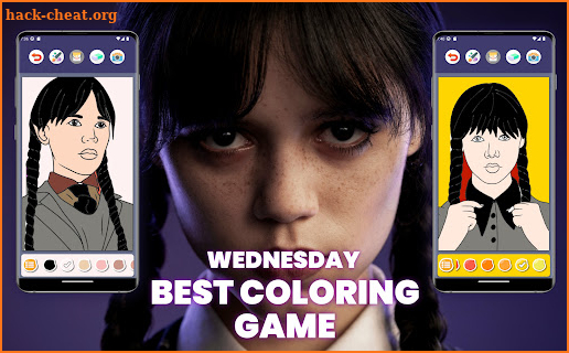 Wednesday Coloring Game screenshot