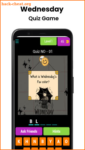 Wednesday Quiz Game screenshot