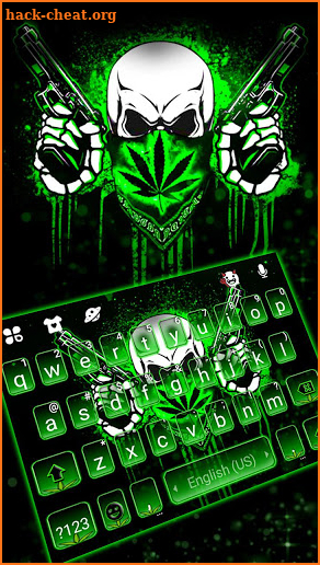 Weed Guns Skull Keyboard Theme screenshot