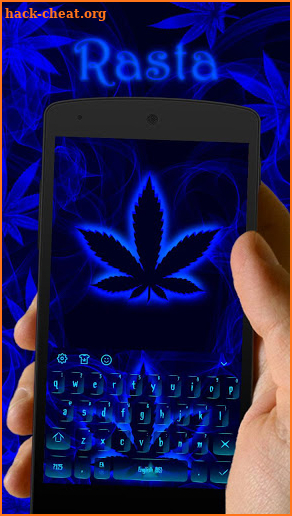 Weed Rasta Blue Keyboard Theme screenshot