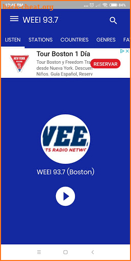 WEEI 93.7 FM Sports Radio Boston, not official screenshot