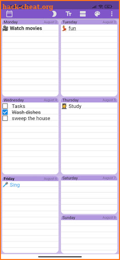 Weekly Planner screenshot