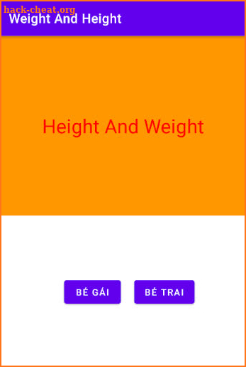 Weight And Height screenshot