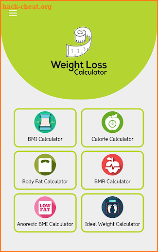 Weight Loss Calculator - BMI, & Calorie Calculator screenshot