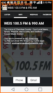 WEIS 100.5 FM & 990 AM screenshot