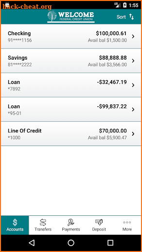Welcome FCU Mobile Banking screenshot