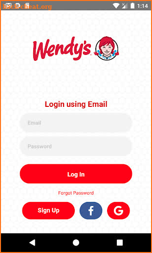 Wendy's Delivery App screenshot