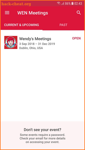 Wendy's Meetings screenshot