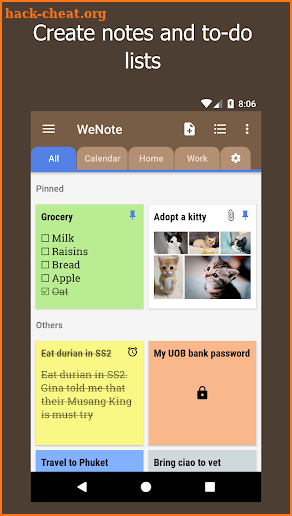 WeNote - Notes, To-do lists, Reminders & Calendar screenshot